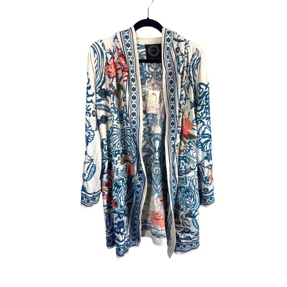 NWT Johnny Was Hooded Duster Embroidered Open Cardigan Small MSRP$540 Rare! HTF - Picture 3 of 17
